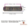 Bathroom Brass Door Sign 